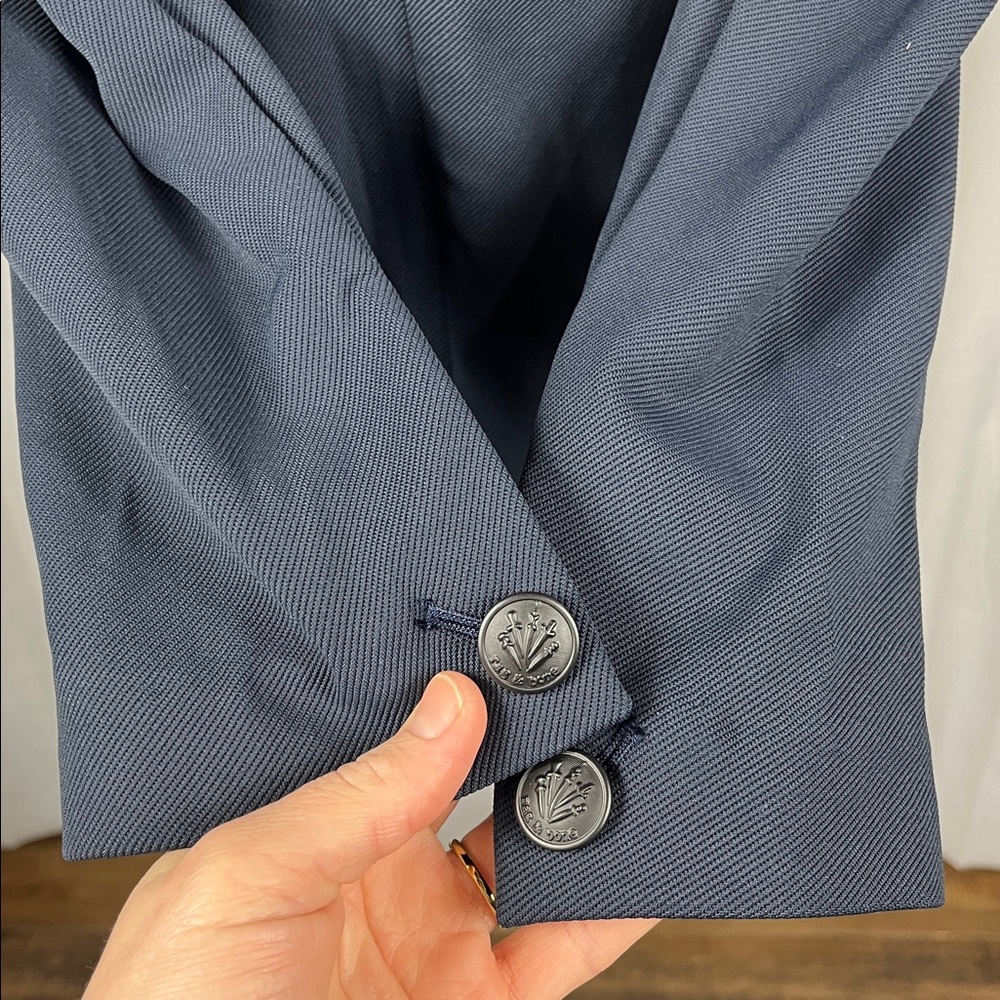 Rag & Bone Slave Navy Polyamide/Elastane Blazer. - Picture 6 of 10